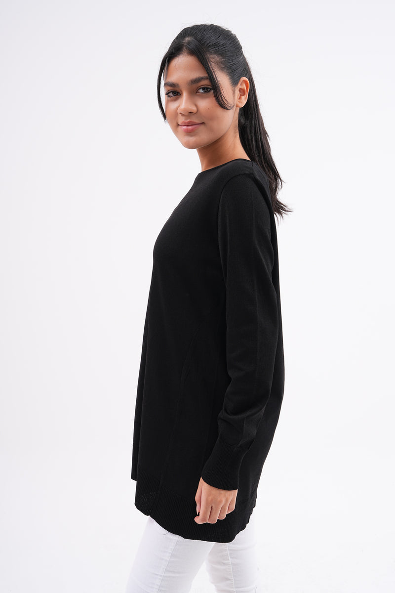 F&O Basic Mercerized Tunic Black