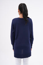 F&O Mercerized Short Tunic Navy Blue