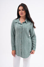 KFTN Striped Tunic Almond Green