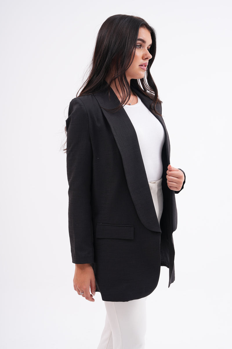 NSH Linen Jacket Black