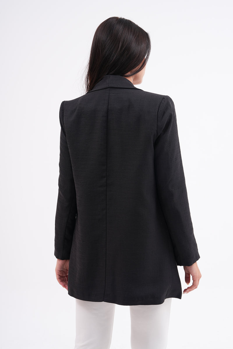 NSH Linen Jacket Black