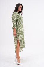 PN Batik Printed Long Tunic Khaki