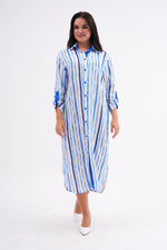 PN Striped Tunic Dress Blue&Sax