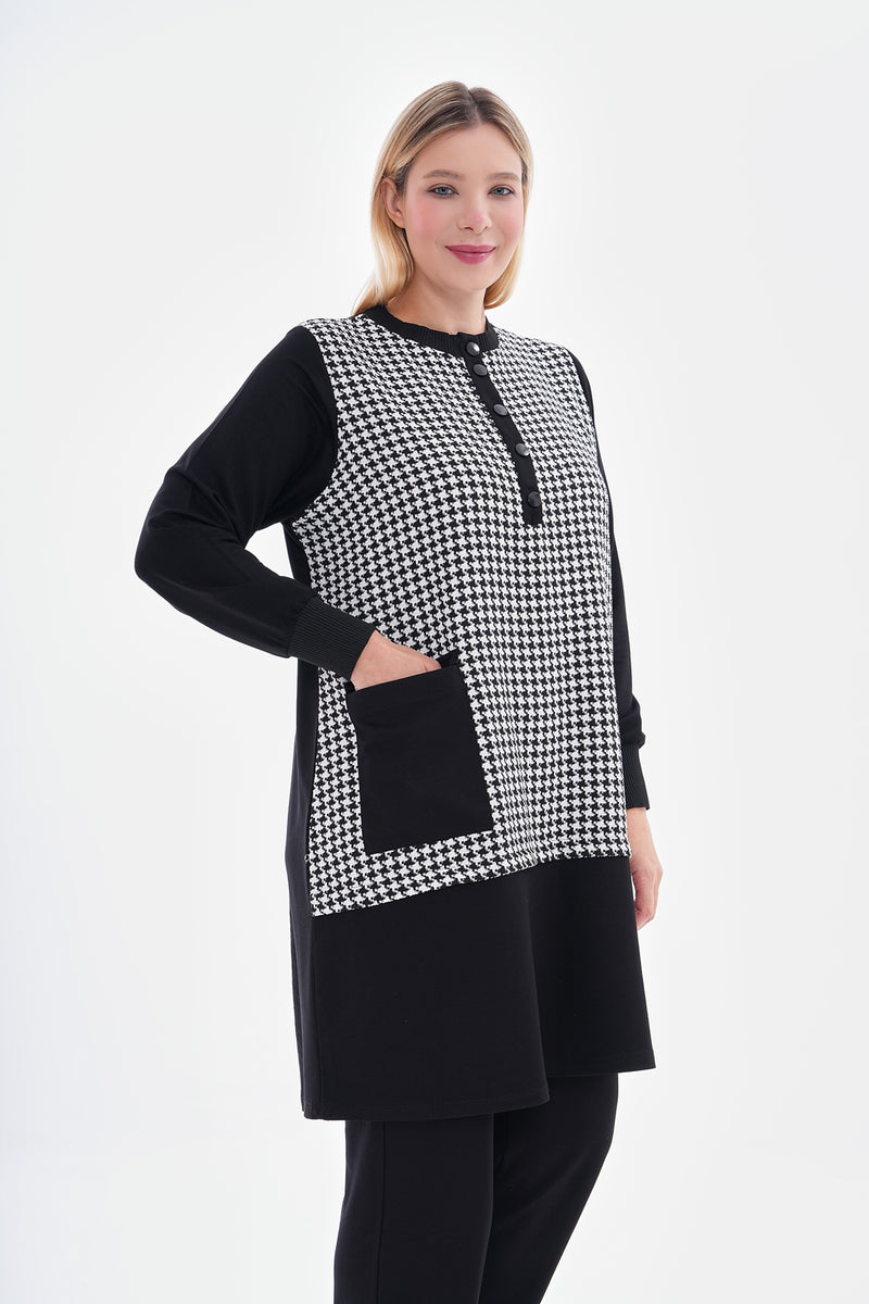 SR Crowfoot Pocket Tunic Black