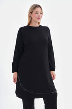 SR Cotton Binding Tunic Black