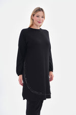 SR Cotton Binding Tunic Black