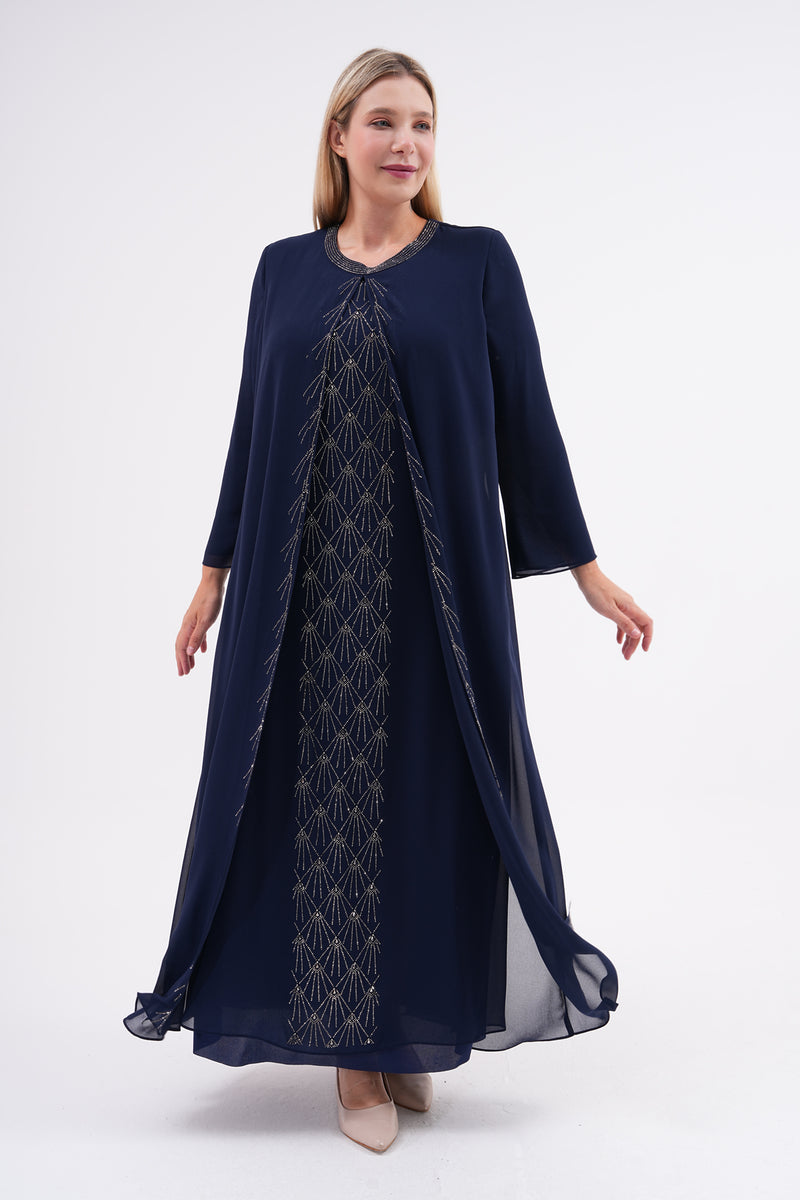 CZG Brilliant Dress Navy Blue