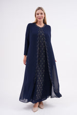 CZG Brilliant Dress Navy Blue