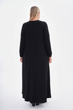 SR Cotton Crowfoot Dtld Dress Black