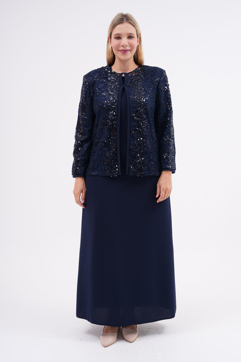 CZG Zeliha 2 Pc Set Navy Blue