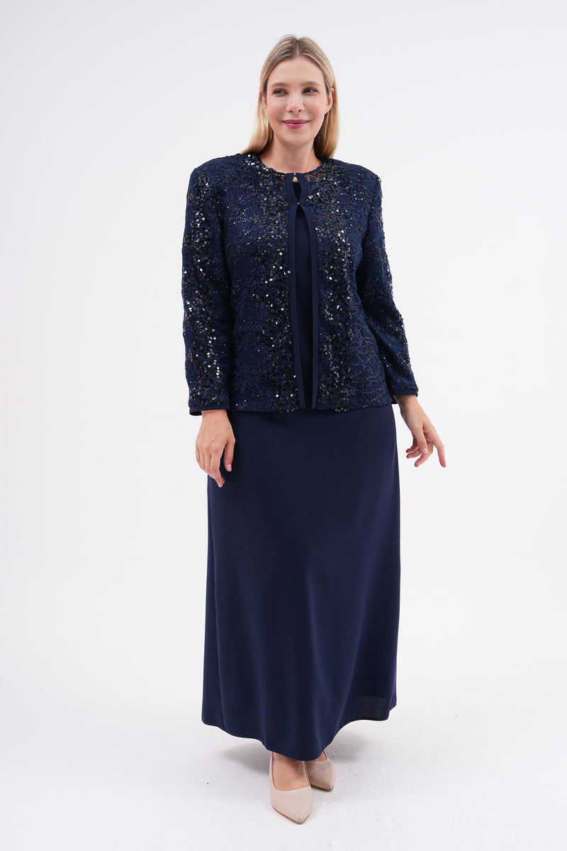 CZG Zeliha 2 Pc Set Navy Blue