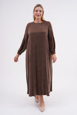 R&Q Plus Qupra Silk Dress Brown