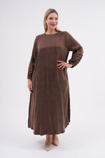 R&Q Plus Qupra Silk Dress Brown