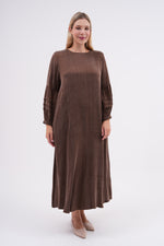 R&Q Plus Qupra Silk Dress Brown