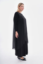 MSB Stone Chiffon Dress Black