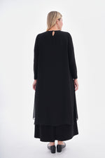 MSB Stone Chiffon Dress Black