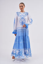 N&T Poplin Authentic Printed Dress Blue