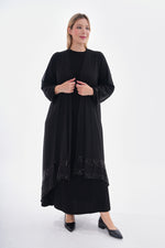 SR Sandy Chiffon Cardigan Dress Black