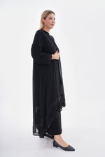 SR Sandy Chiffon Cardigan Dress Black