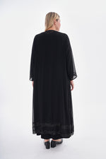 SR Sandy Chiffon Cardigan Dress Black