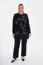 F&G Stone&Velvet Dtld Tunic Black