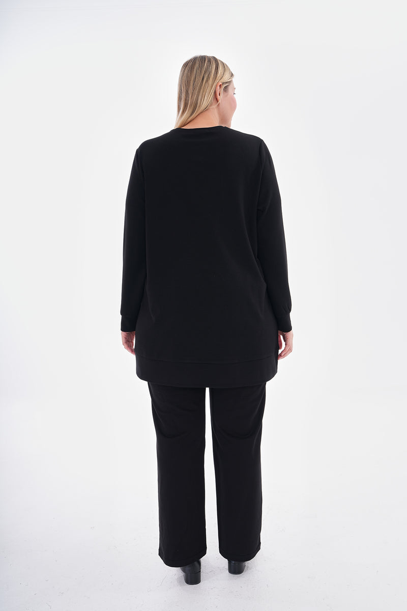 F&G Stone&Velvet Dtld Tunic Black