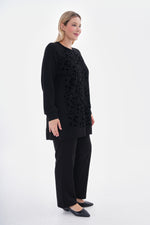 F&G Embroidery Detailed Tunic Black