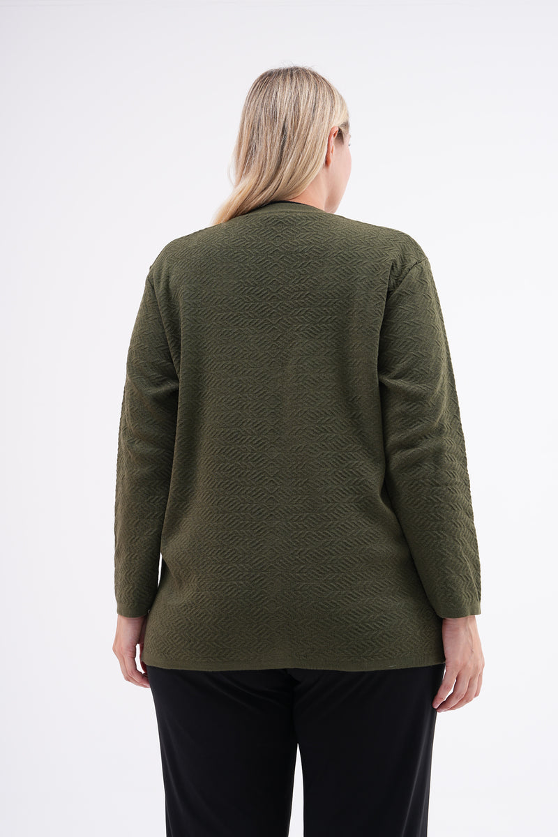 F&O Granma Cardigan Khaki