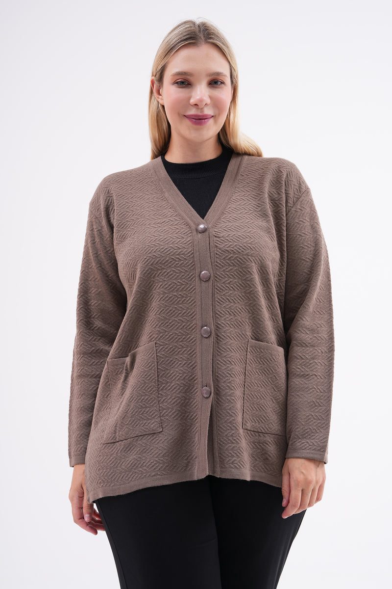 F&O Granma Cardigan Mink