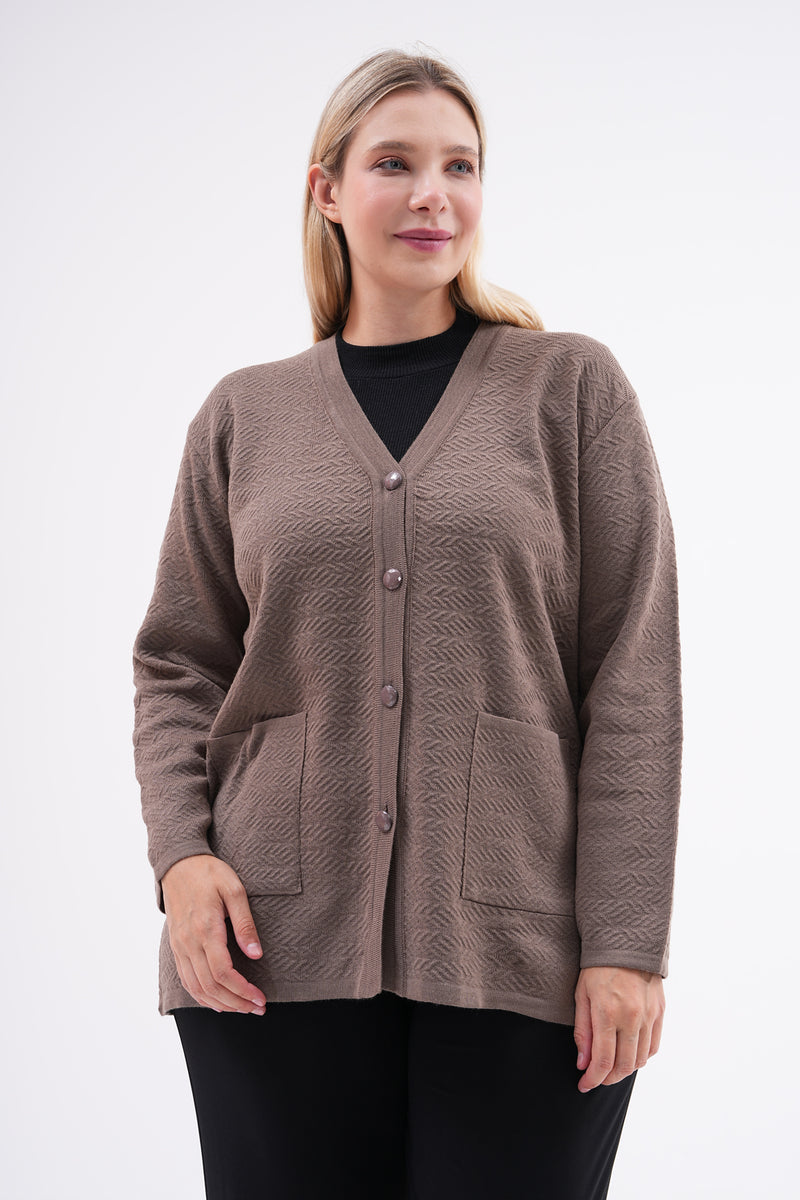 F&O Granma Cardigan Mink