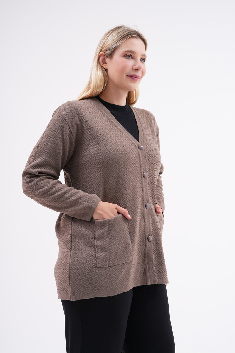 F&O Granma Cardigan Mink