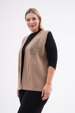 F&O Granma Knitted Vest Mink