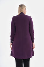 MSB Zip Detailed Cotton Tunic Purple