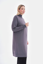 MSB Zip Detailed Cotton Tunic Gray