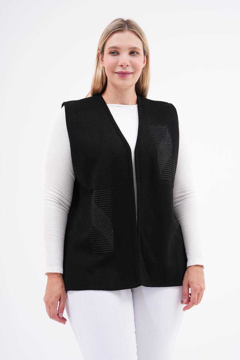 F&O Granma Knitted Vest Black