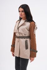 GLX 3 Colors Trench Coat Beige