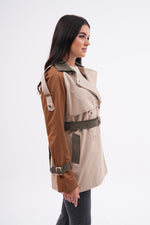 GLX 3 Colors Trench Coat Beige