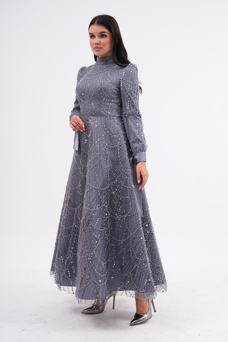 DMN Rumeysa Dress Gray