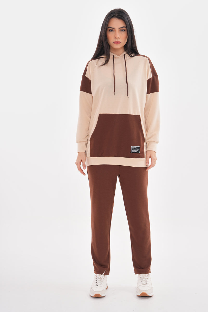 TEG 2 Colors Tracksuit Brown