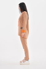 TEG Orange Detailed Tracksuit Camel