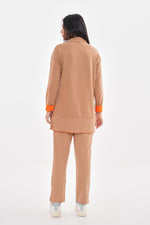 TEG Orange Detailed Tracksuit Camel