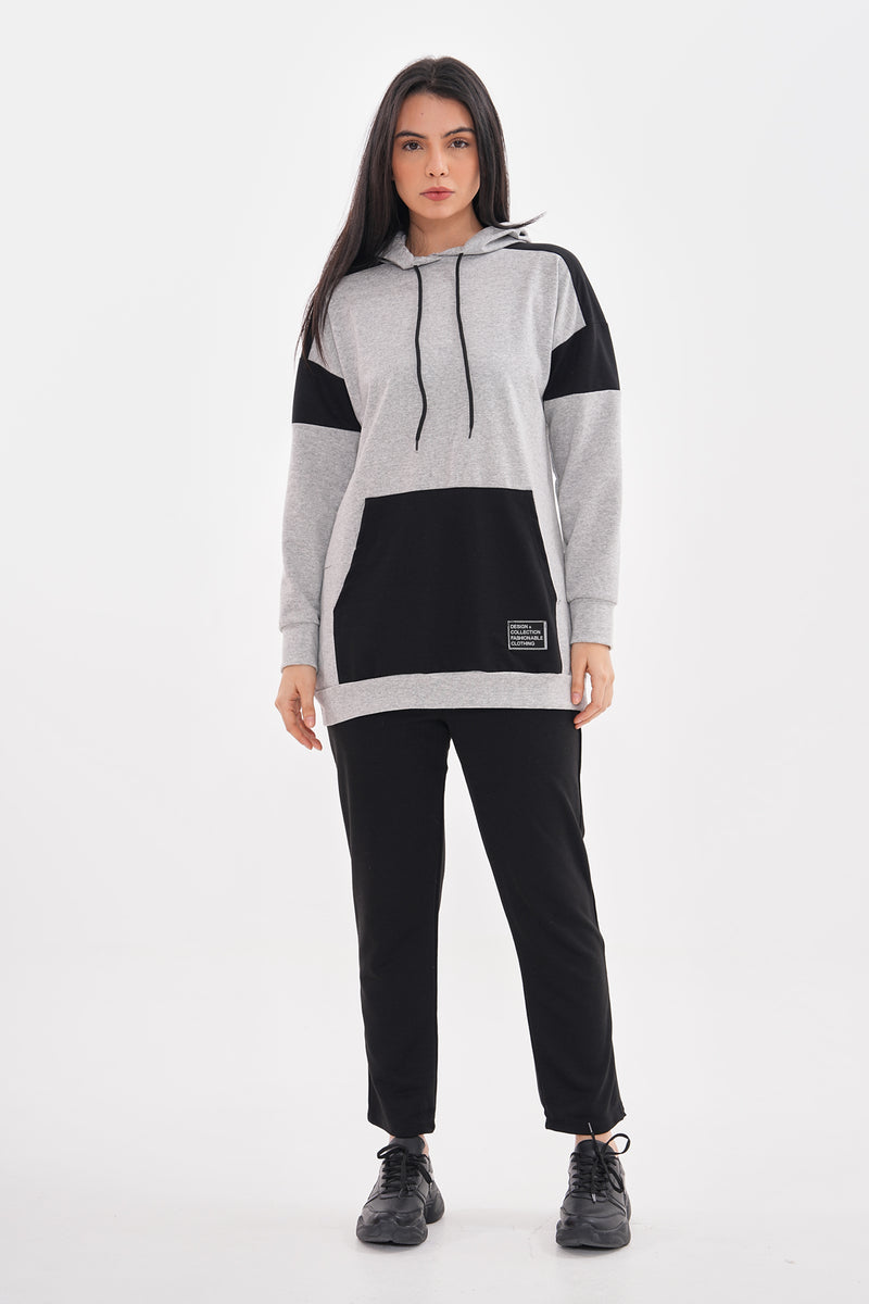 TEG 2 Colors Tracksuit Black