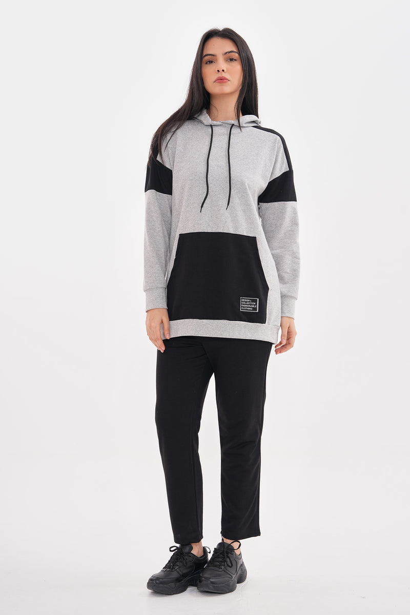 TEG 2 Colors Tracksuit Black