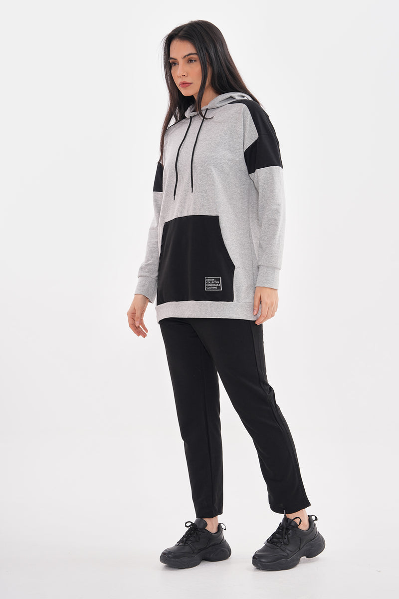 TEG 2 Colors Tracksuit Black