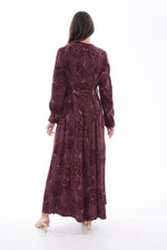 MissWhence Jakar Silk Dress Burgundy