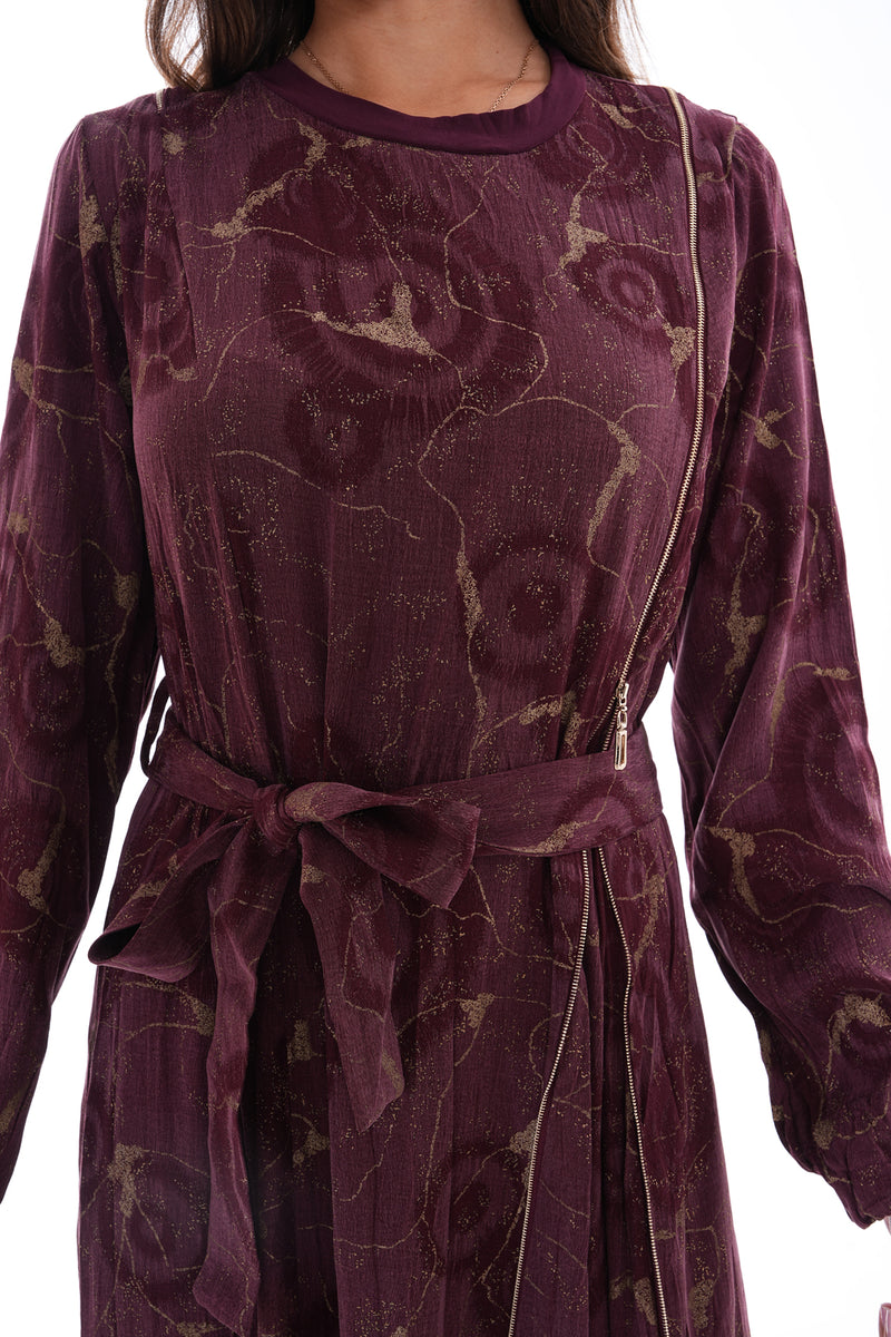 MissWhence Jakar Silk Dress Burgundy