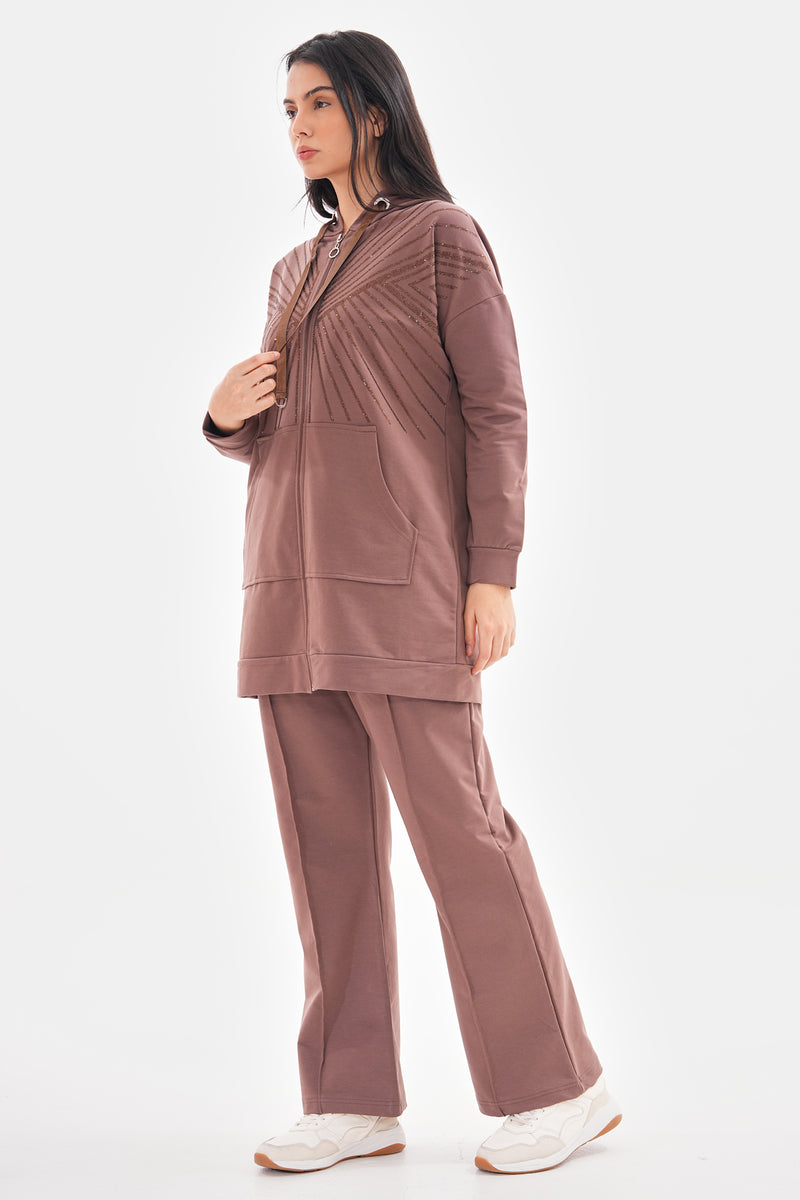 SCL Shoulder Stone Tracksuit Brown