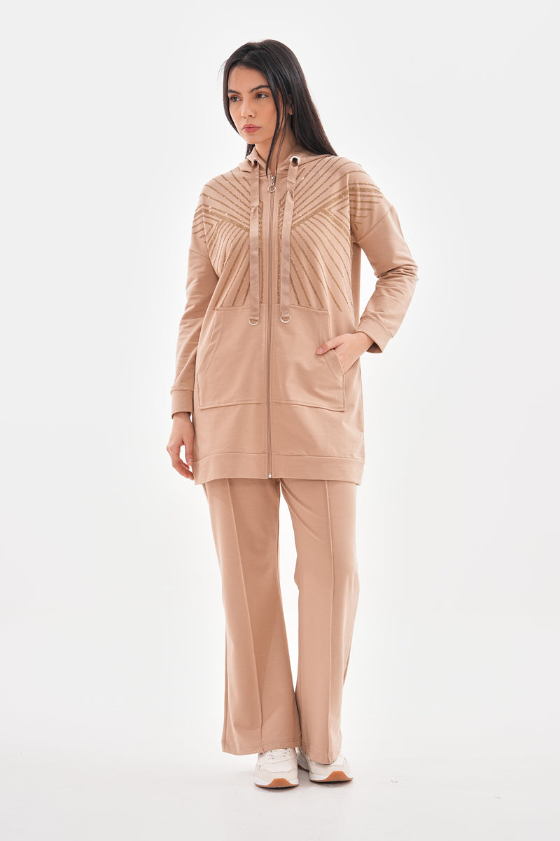 SCL Shoulder Stone Tracksuit Camel