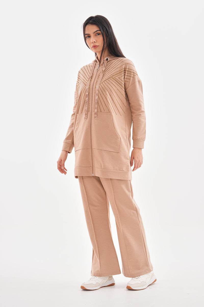 SCL Shoulder Stone Tracksuit Camel