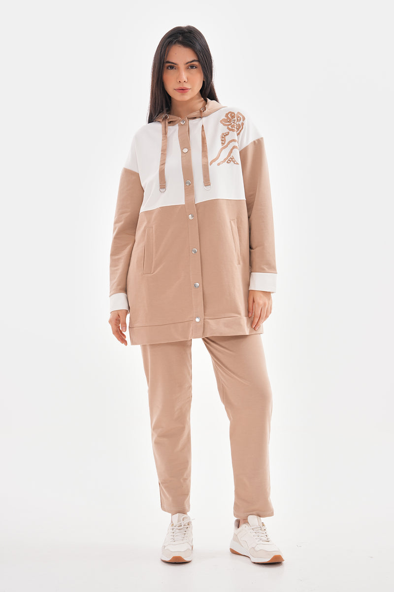 SCL Flower Tracksuit Camel